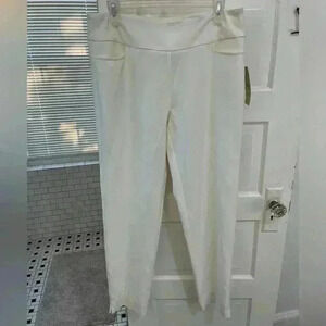 NWT‎ Multiples brand white trouser dress pants straight leg size 8